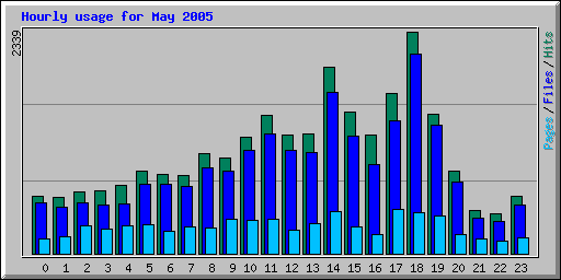 Hourly usage for May 2005